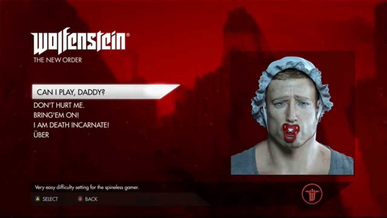 Les différents niveaux de difficulté dans Wolfenstein