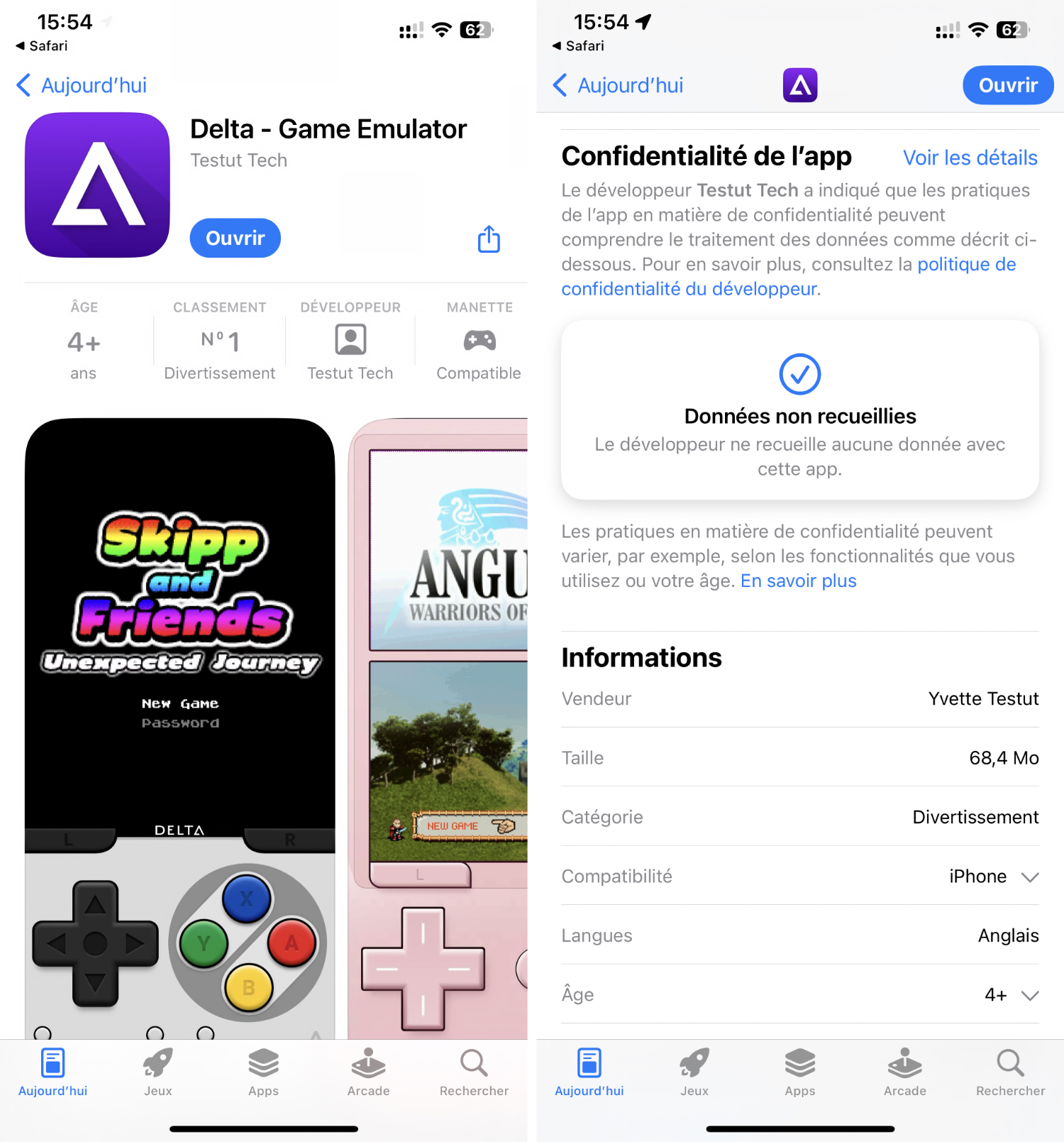 Delta dans l'App Store