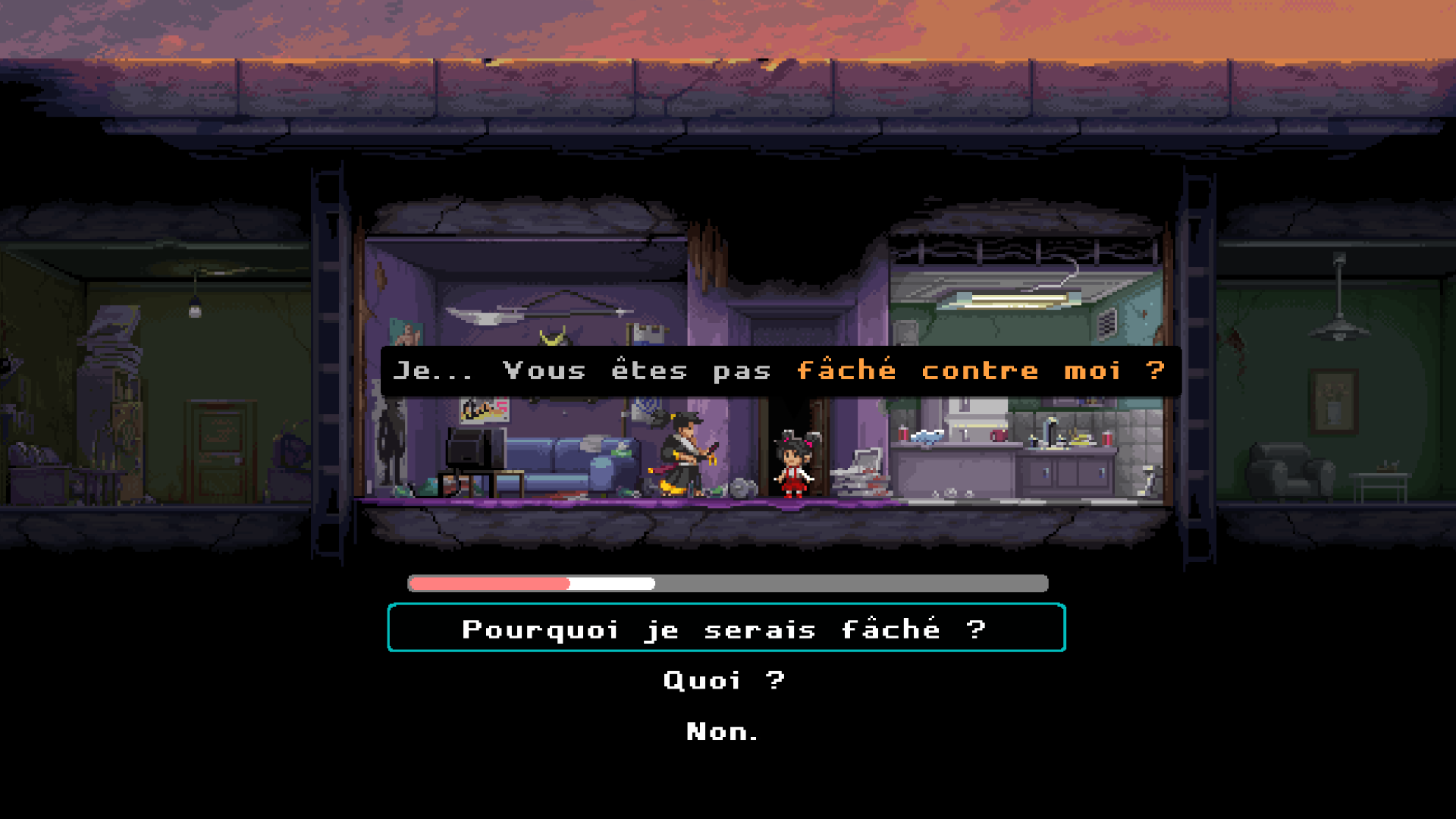 Capture d’écran du jeu Katana Zero