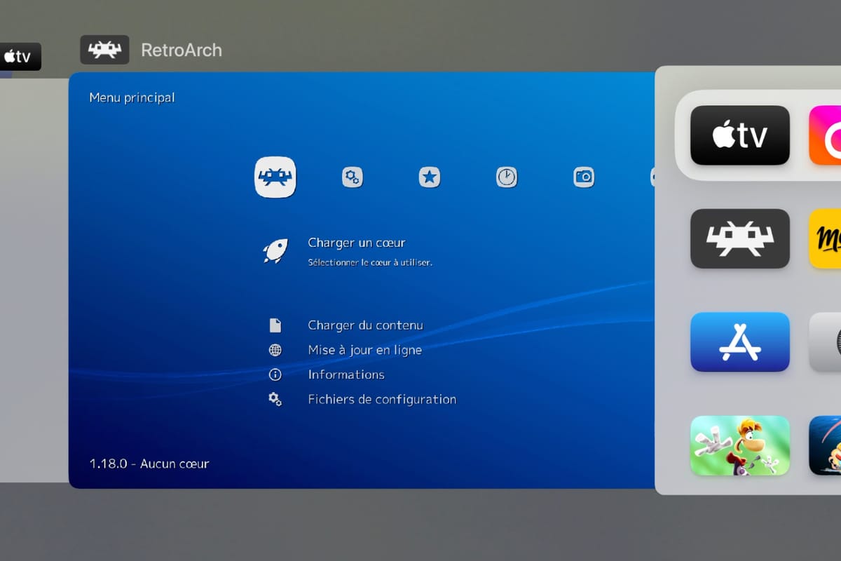 Émuler des jeux sur Apple TV : petit guide pour débuter avec RetroArch